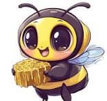 Schattige Vintage Bij Illustratie met Honingraat