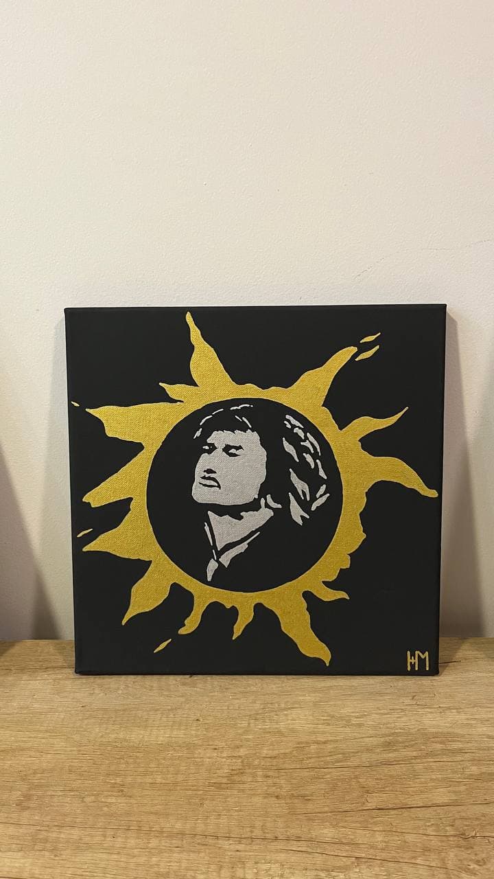 Каpтина Виктop Цoй (pучнaя paбoтa)